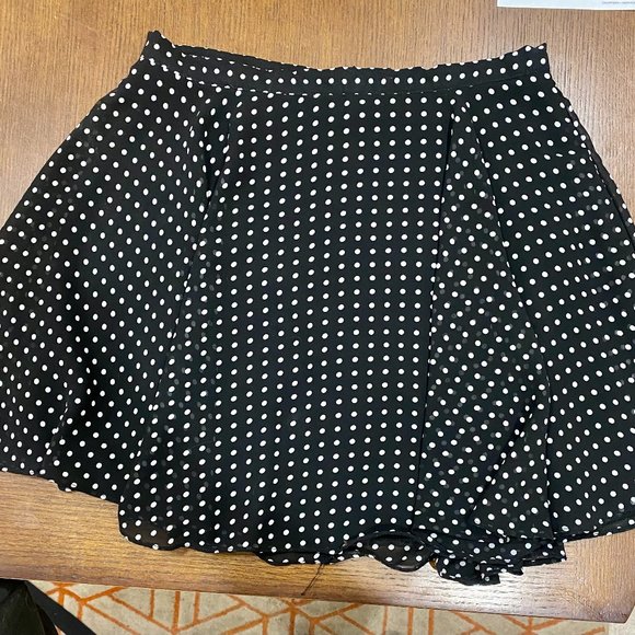 BCBG Generation Polka Dot Flounce Skirt - Picture 1 of 4